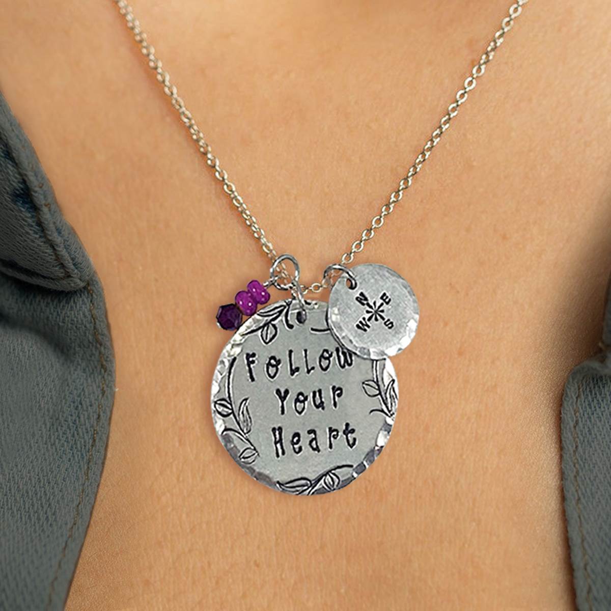 Follow Your Heart Compass NecklaceFollow Your Heart Compass Necklace
