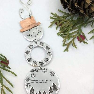 Snowman Personalized Christmas Ornament