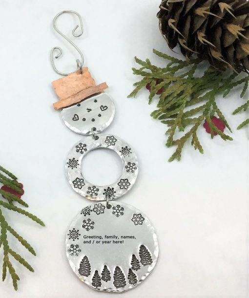 Snowman Personalized Christmas Ornament
