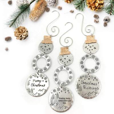 Snowman Personalized Christmas Ornament