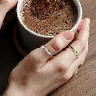 Stacking Name Ring, 3mm