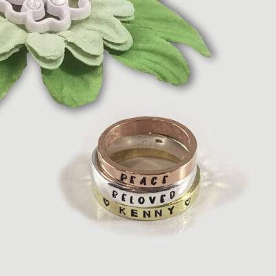 Stacking Name Ring, 3mm