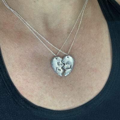 Best Friends Heart Necklace Set