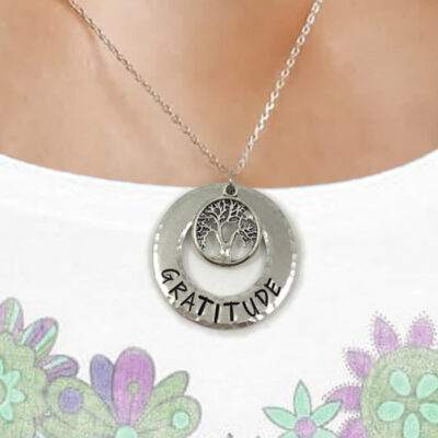 Gratitude Necklace With Nature Charm