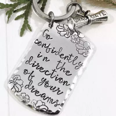 Go Confidently Custom Keychain