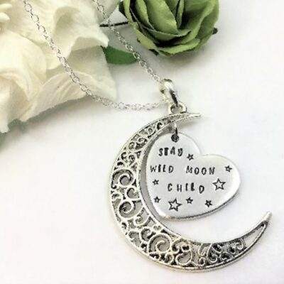 Stay Wild Moon Child Heart Necklace