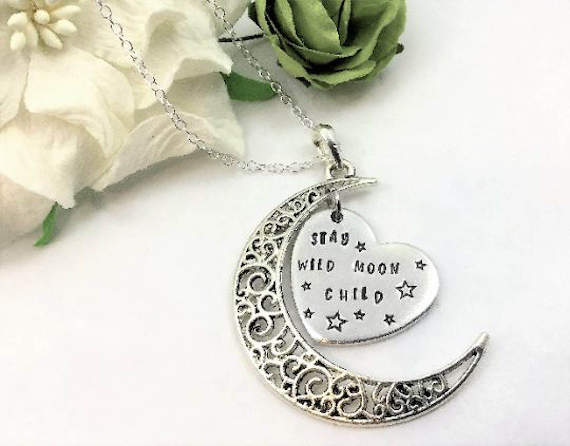 Stay Wild Moon Child Heart Necklace