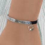 Cuff Bracelet with Sweet Dangle Charm