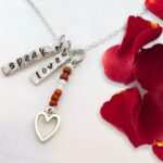 Speak Love Necklace With Beads