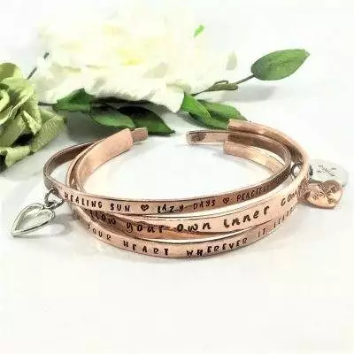 Cuff Bracelet with Sweet Dangle Charm