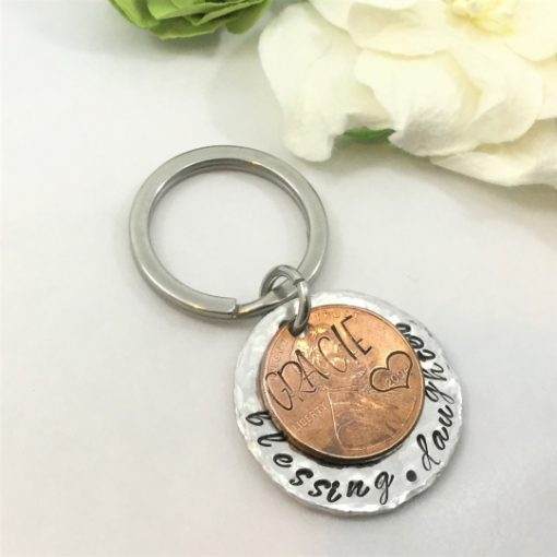 Commemorative Penny Year Keychain