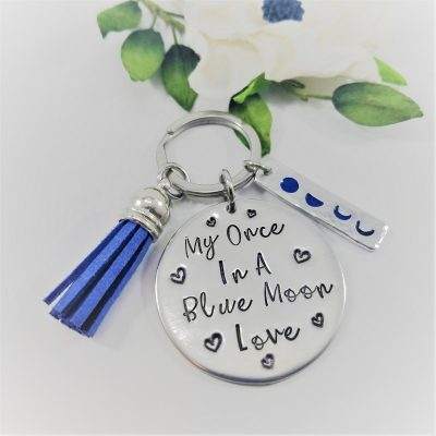 Once in a Blue Moon Love Keychain