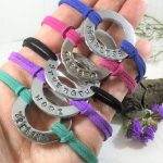 Men Women Personalized Washer Bracelet