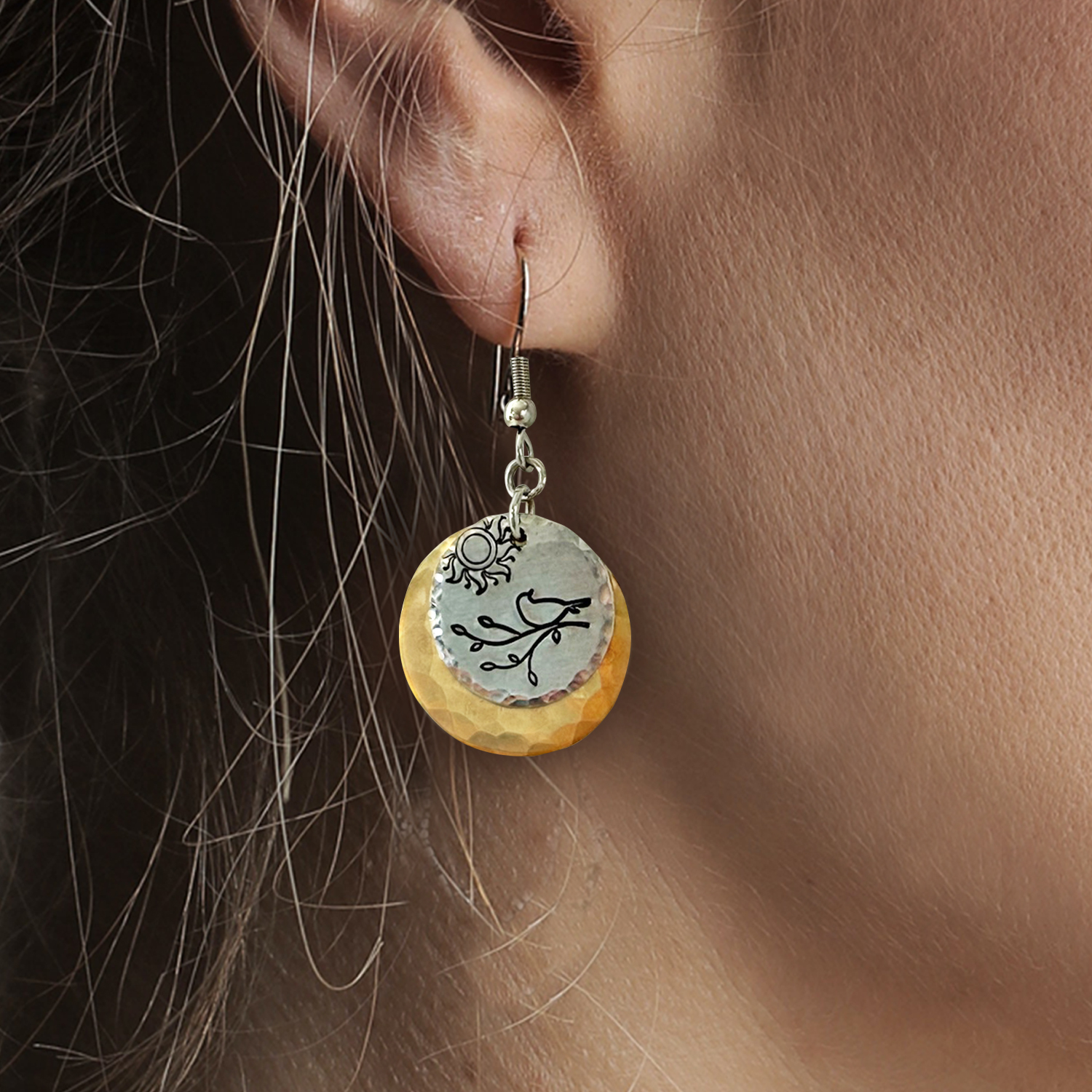 Bird On Branch Earrings