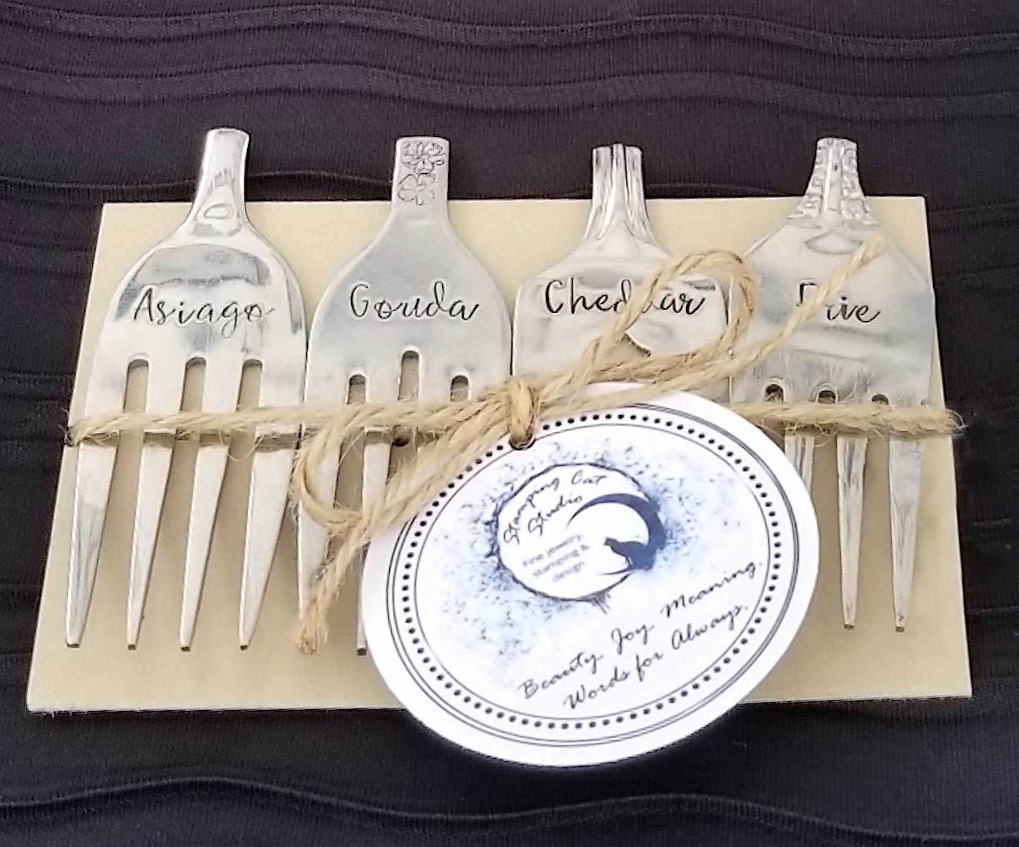 Charming Custom Cheese Marker Forks