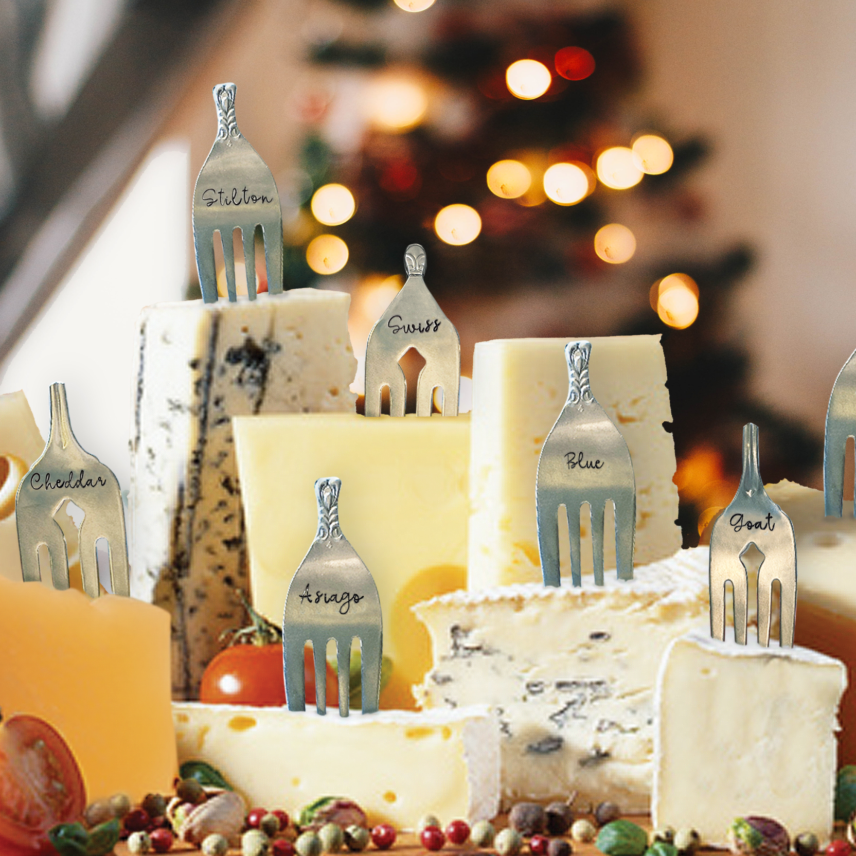 Charming Custom Cheese Marker Forks