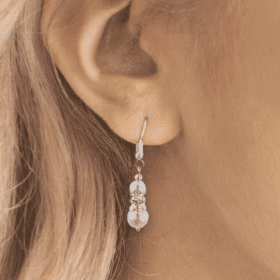 Charming Silver and Pearl Drop Earrings