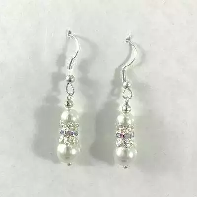 Sterling Silver and Pearl Drop Earrings