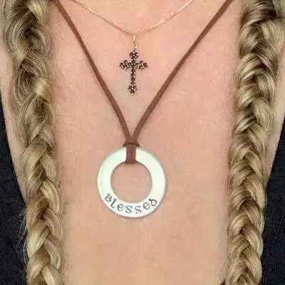Personalized Mens Womens Washer Necklace