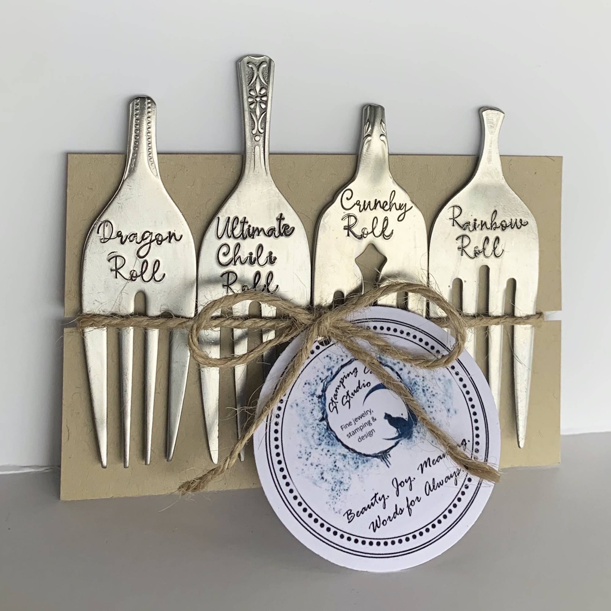 Unique Sushi Label Forks