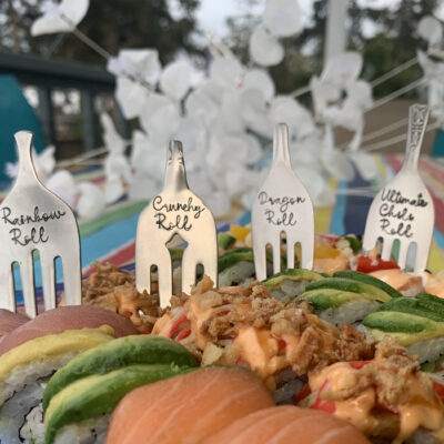 Unique Sushi Label Forks