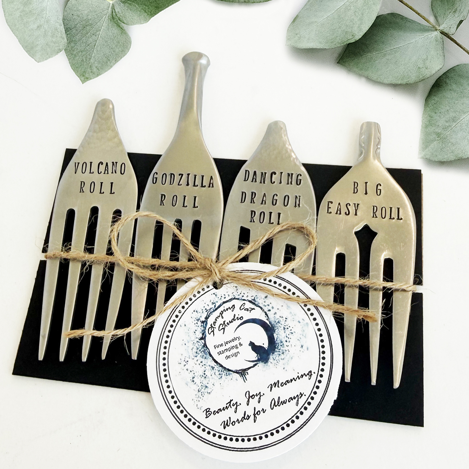 Unique Sushi Label Forks