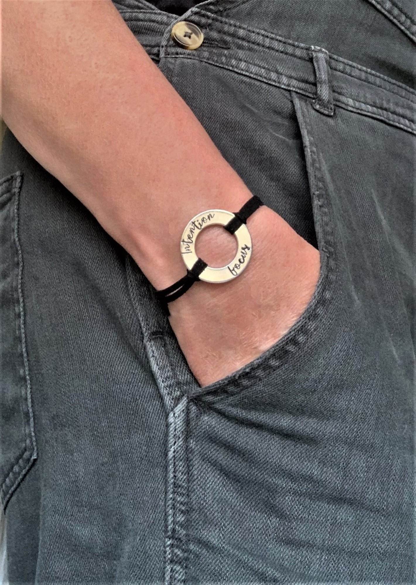 Choose Your Word Washer Bracelet stainless