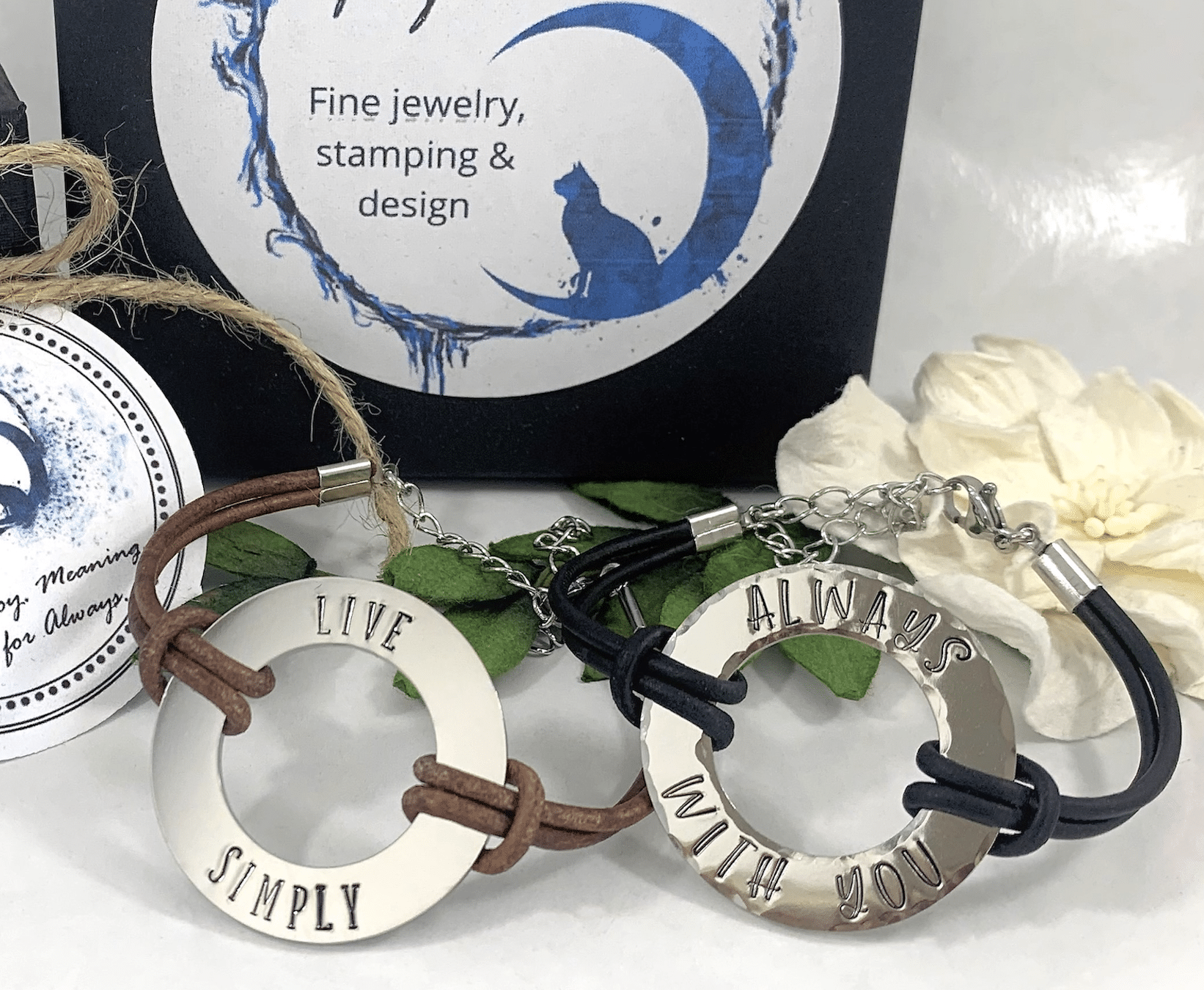 Personalized Washer Bracelet solid stainless