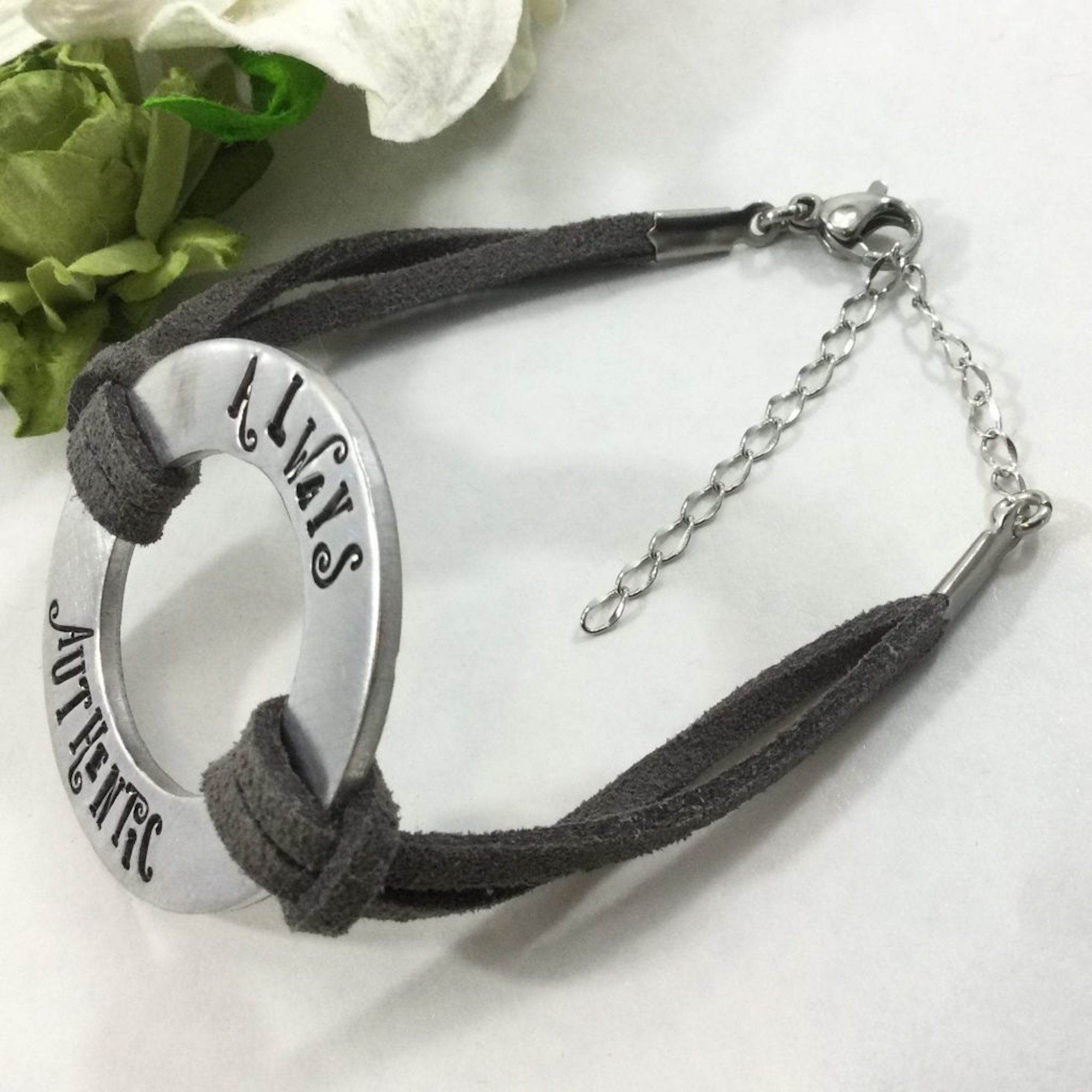 Choose Your Word Washer Bracelet stainless