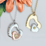 Mixed Metal Heart Necklace