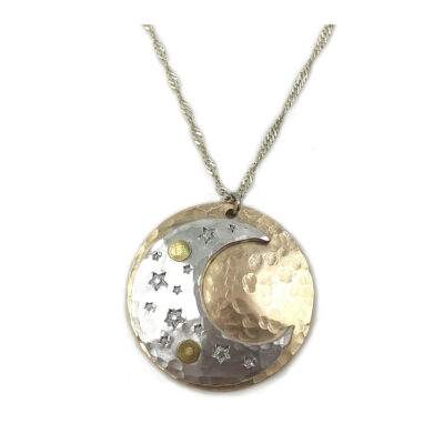 Dreamy Sun, Moon And Stars Necklace
