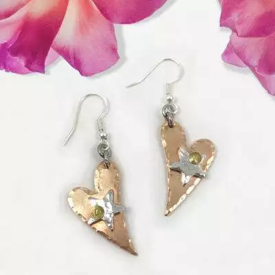 Flirty Heart And Star Earrings
