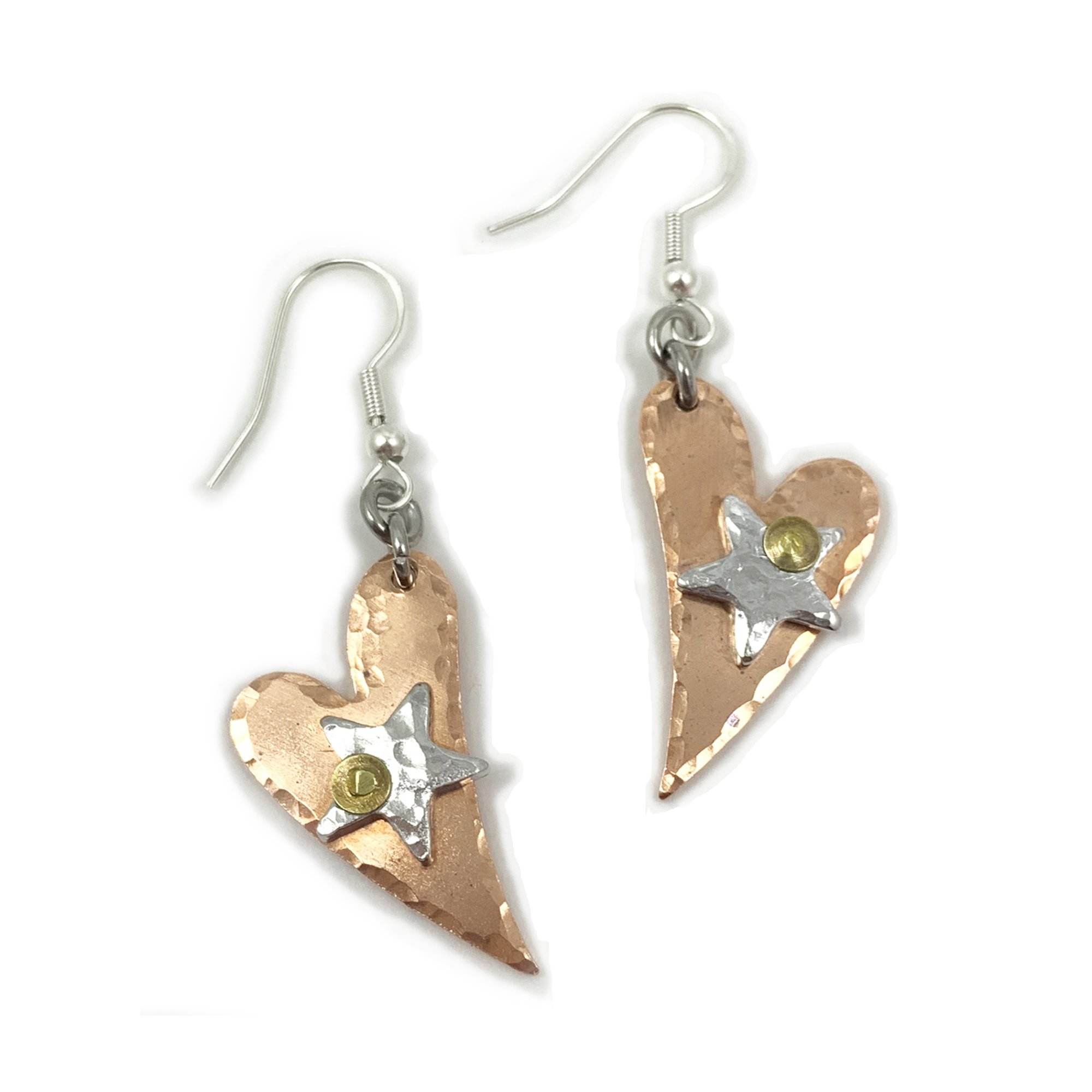 Flirty Heart And Star Earrings