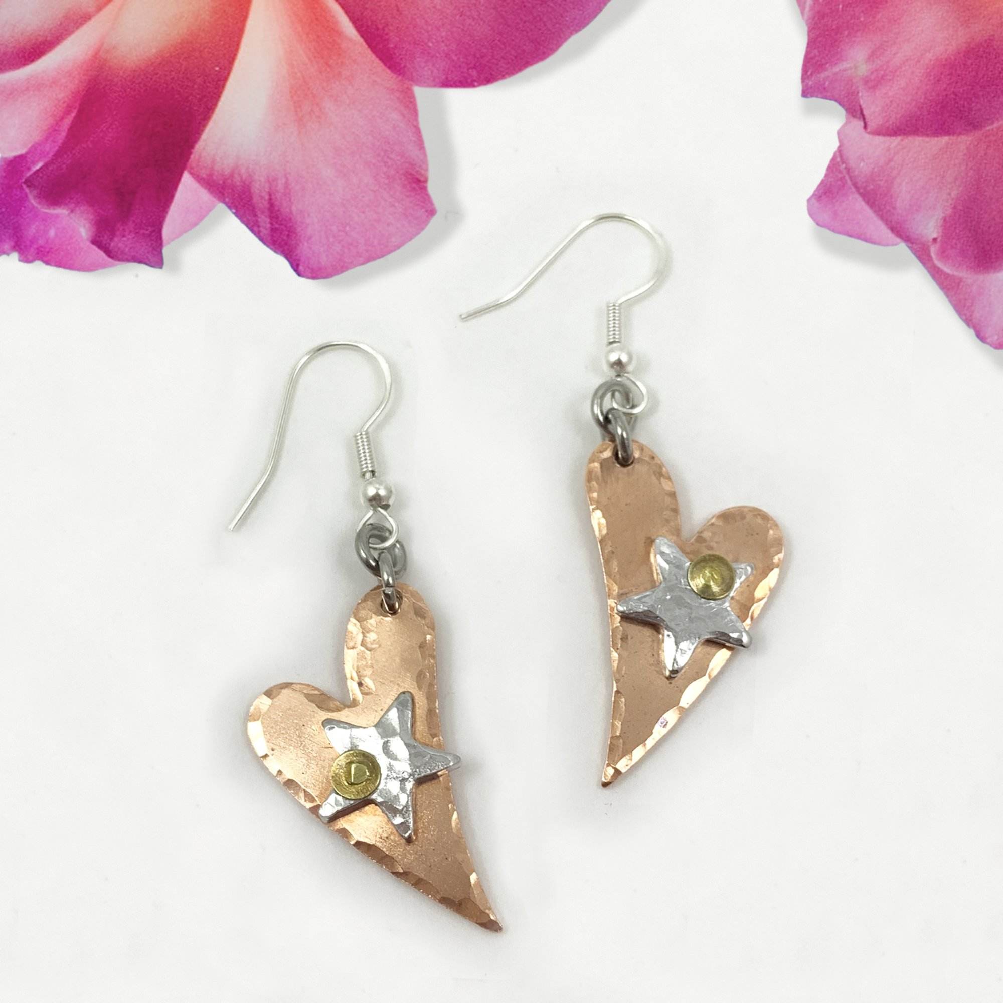 Flirty Heart And Star Earrings
