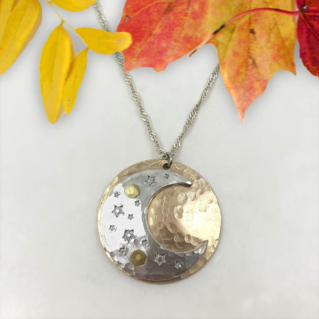 Dreamy Sun, Moon And Stars Necklace