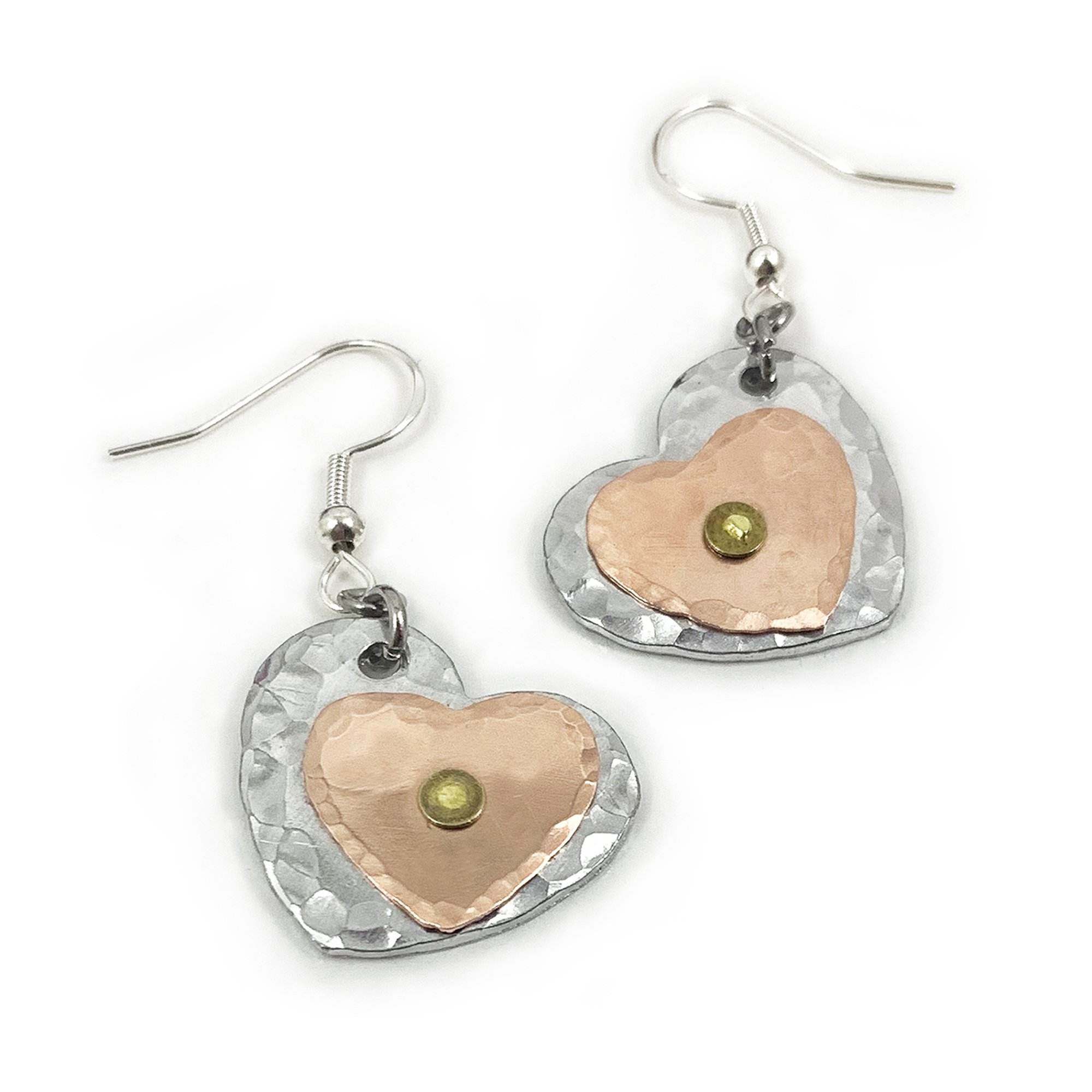 Sweet Hearts Mixed Metal Earrings