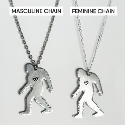 Whimsical Bigfoot Necklace or Key Ring