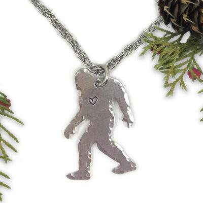 Whimsical Bigfoot Necklace or Key Ring