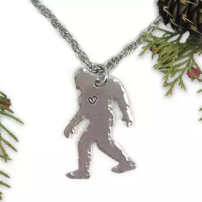 Whimsical Bigfoot Necklace or Key Ring