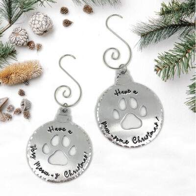Pet Paw Cutout Personalized Ornament