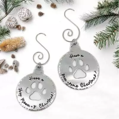 Pet Paw Cutout Personalized Ornament