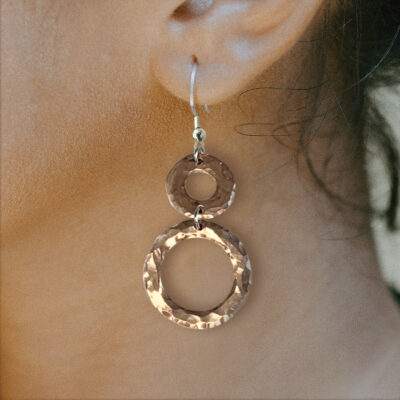 Boho Dangle Copper Earrings