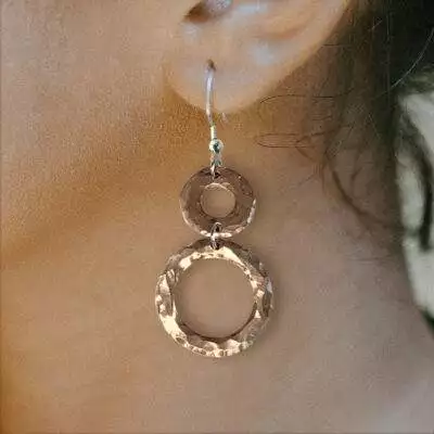 Boho Dangle Copper Earrings