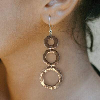 Boho Dangle Copper Earrings