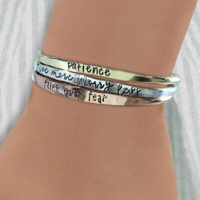 Personalized Round Cuff Bracelet