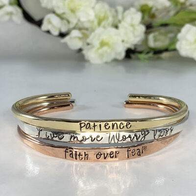 Personalized Round Cuff Bracelet