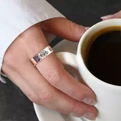 Personalized Sterling Silver Band, 6mm