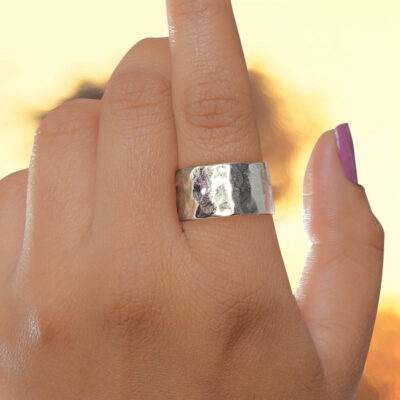 Sterling Silver Wide Band Personalize