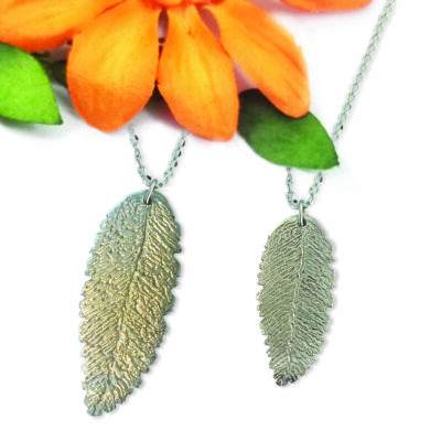 Vintage Flatware Feather Necklace