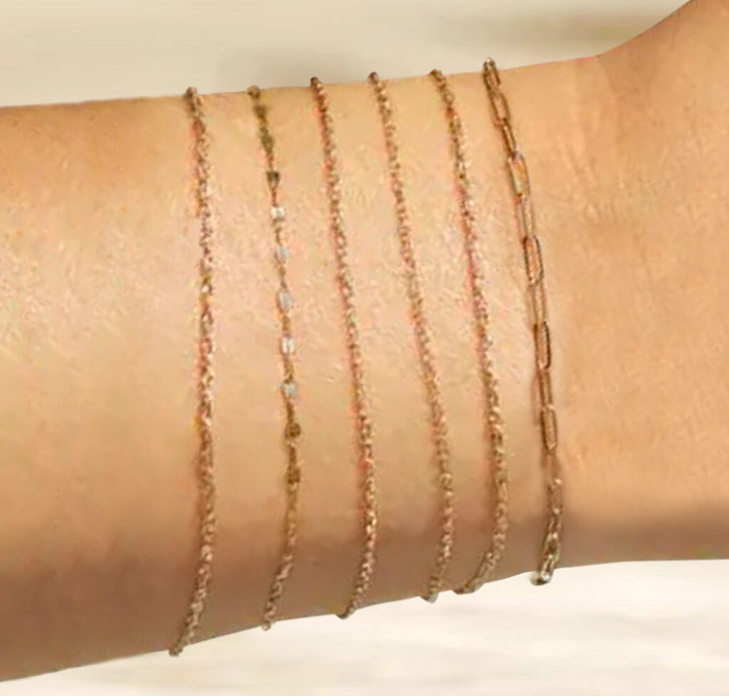 Permanent jewelry bracelets
